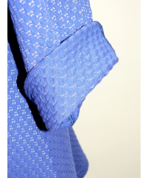 Poszerzana tunika z modnym rękawem typu raglan - kobaltowa